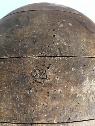 Vintage Wooden Hat Block- Head  Style Form Display Mold - #22