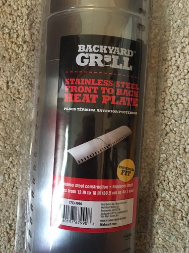 Stainless Steel Front to Back Heat Plate T713-7990 for grill Universal Fit