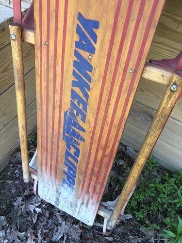 REDUCED yankee clipper sled Flexible Flyer Farm Vtg Wood Antique Plane 545 Decor
