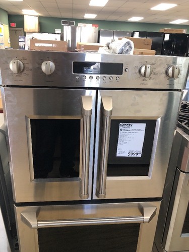 Brand New Floor Model GE Monogram French Door Double Wall Oven ZET2FLSS