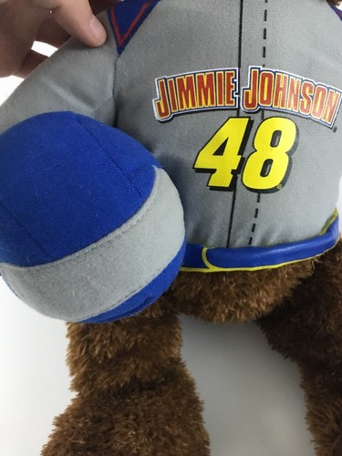 Plush JIMMIE JOHNSON Bear Nascar #48 with Helmet Sugar Loaf