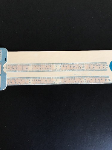 Vintage Radio Shack Metric Converter Cardboard Slide Rule Chart Tool #68-1031