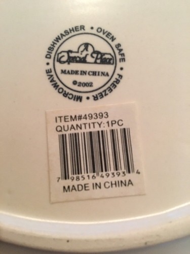 Special Place Serving Bowl Fall Design Pumpkins, Grapes Harvest 10”