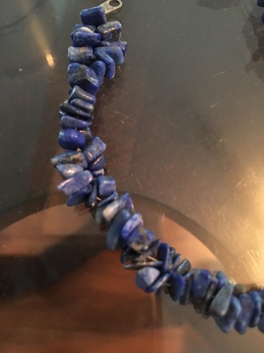 Vintage Blue Purple Polished Stone Rock Bracelet