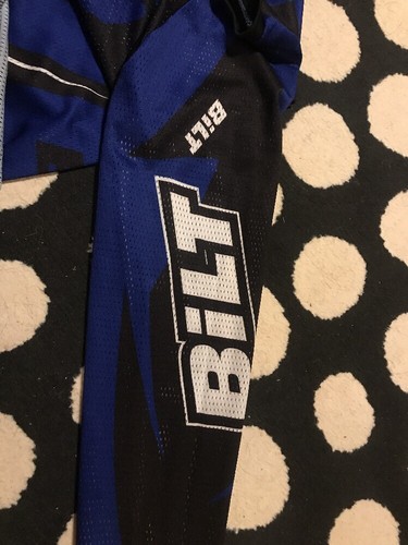 BiLT Racing Blue Black Long Sleeve Shirt Youth Large Racing Motorcross Atv