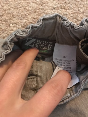 Boyz Wear Toddler Boys Brown Khaki Cargo Pants 3t