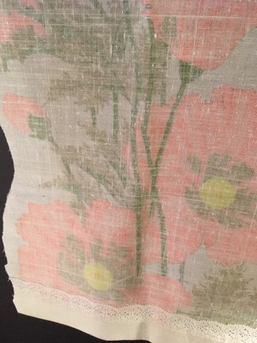 Signed Alfred Shaheen  Poppy Flower Hand Printed Fabric In Hawaii