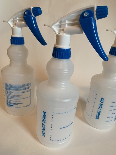 Ecolab 24oz Plastic Spray Bottle With Trigger Lot Of 3 NEW