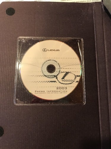 2003 Lexus Media Information Press Kit W CD Letters & Photos LS GS ES Etc