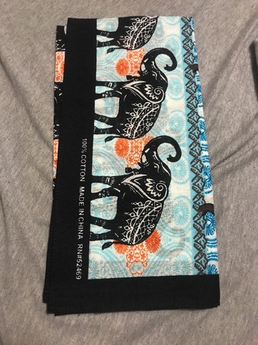 Colorful Lucky Elephant Bandana Mehndi Henna Ganesh Headwrap Chemo Scarf Doo Rag
