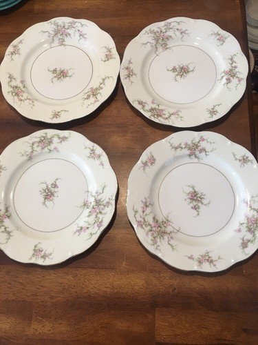 Four Theodore Haviland New York France Rosalinde Dinner Plates Ec