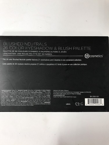 BH COSMETICS Blushed Neutrals 26 Color Eyeshadow and Blush Palette NEW IN BOX
