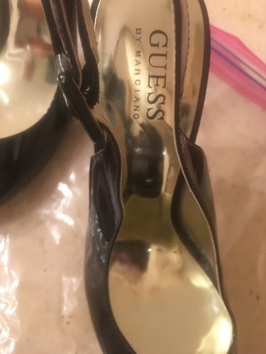 GUESS DEVINE  PUMP  SLING  BACK SHOE PATENT  LEATHER  US 7M