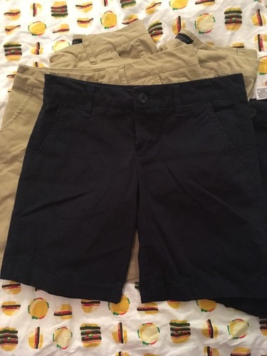 Lot Of 5! Aeropostale Khaki Bermuda Shorts •2 NAVY-3 KHAKI• Sz 2