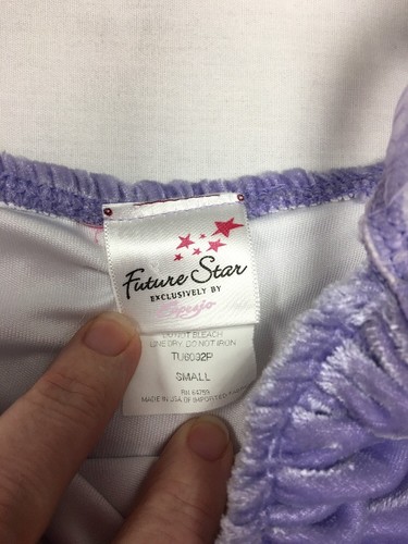 FUTURE STAR Capezio dance gymnastic gym leotard Small child youth Purple Velvet