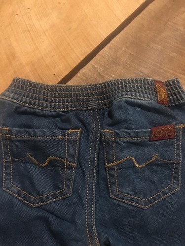 Seven Girls Boys Size 0-3 Mo Denim Jeans Straight Let Cute! For All Man Kind