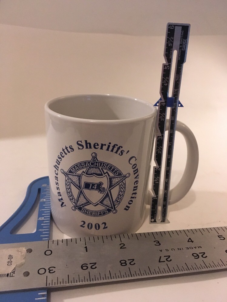 Coffee Mug Massachusetts Sheriffs Convention 2002 Norwood White and Blue Cup