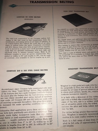 Goodyear Industrial Rubber Products Condensed Catalog 1961.