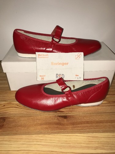Womens Swinger Square Dance Shoes, Size 7.5 M, Red