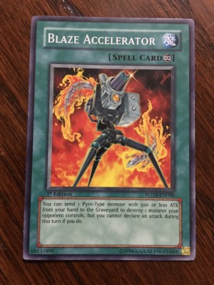 Blaze Accelerator FOTB-EN040 YuGiOh! Spell FORCE OF THE BREAKER 1st Ed NEW x1