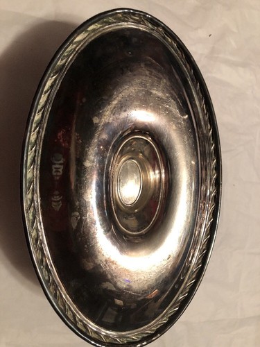 VTG Silverplate Gravy Boat Bowl With Attached Underplate