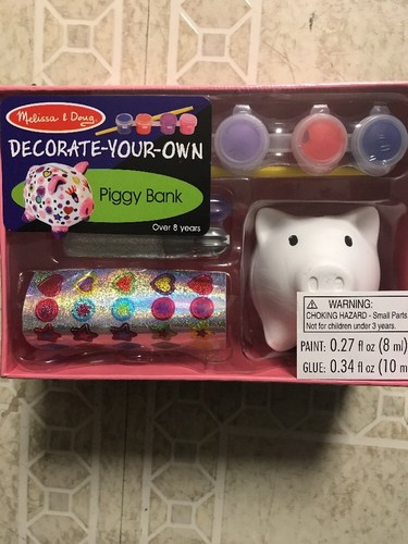 Melissa And Doug. Decorate Your Own Piggy Bank