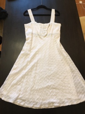BRAND NEW WITH TAG DONNA MORGAN MIDI  DRESS WHITE US 14