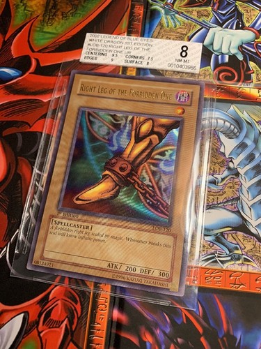 Yugioh 1st Ed. LOB Right Leg Of The Forbidden One NM/M