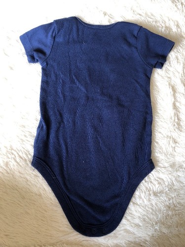 Baby Boy 12 Month Bodysuit One-piece Eat Nap Play Repeat Navy Blue