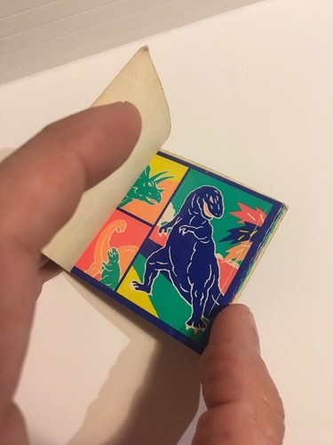 RARE Vintage Sanrio Dinosaurs T Rex Mini Sticker Book 1995 NEW Perfect Stickers