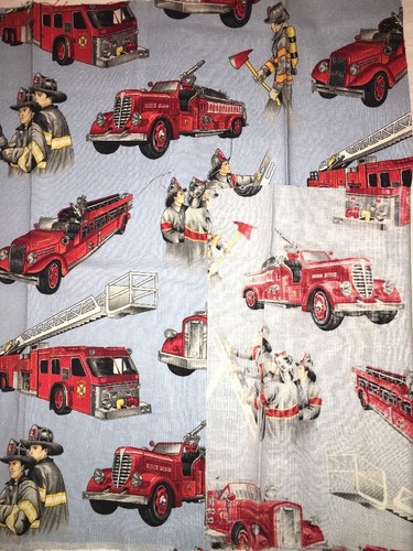 Fabric REMNANTS & SCRAPS Boys JUNGLE Nascar FIREFIGHTERS Pirates QUILTS Projects
