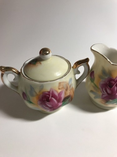 Miniature Creamer & Sugar Marilyn-Exclusive made in Japan numbered W/ stickers