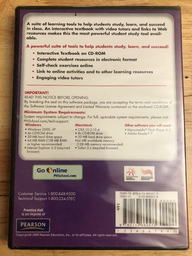 Student Express GEOMETRY (CD Software) Prentice Hall Interactive Textbook + W.S.