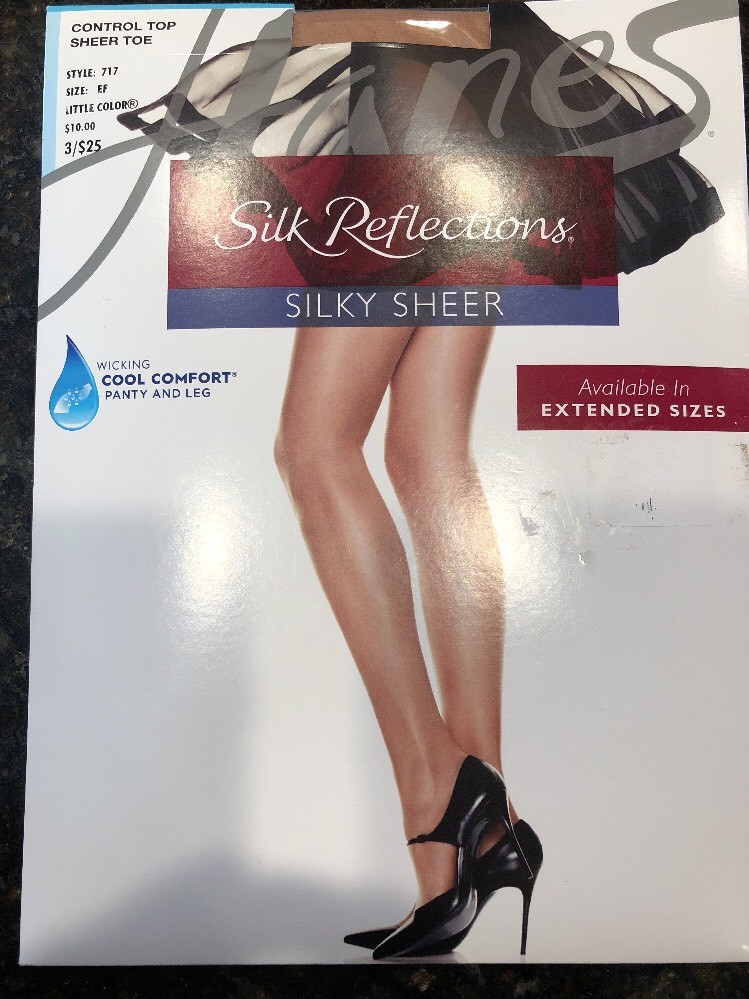 Hanes Silk Reflections Silky Sheer toe Pantyhose EF Little Color
