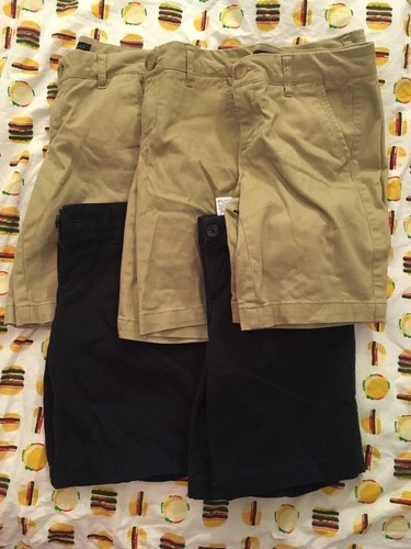 Lot Of 5! Aeropostale Khaki Bermuda Shorts •2 NAVY-3 KHAKI• Sz 2