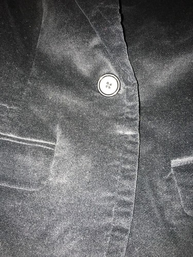 Womens Blazer Black Merona size 8 Single Button Top Jacket Velour