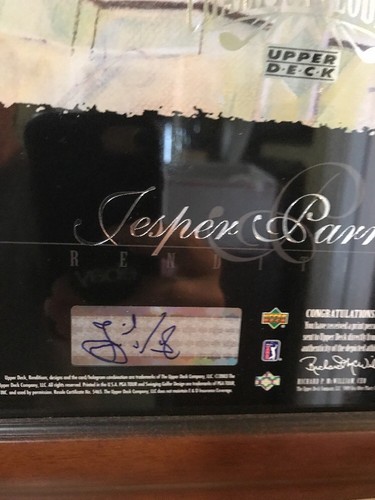 Jesper Parnevik Signed Framed 2003 Upper Deck Golf Champions Lounge UDA Auto