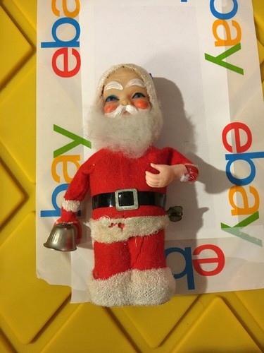 Wind Up, Santa, with bell  Toy, Vintage christmas *