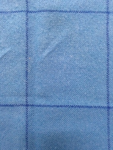 Fabrio Fairbult Woolen Mills Company Blue Throw Picnic Car Blanket Fringe