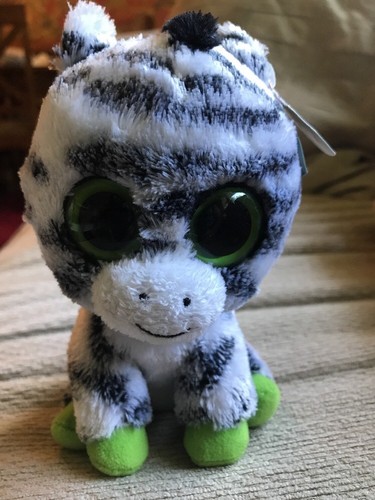 TY Beanie Boos – Zig-Zag Das Zebra, 15 Cm, Kuscheliges Plüschtier Mit Glubschaugen
