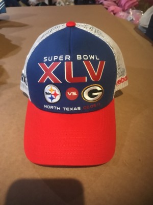 Stadium Collection NFL SUPER BOWL XLV Red Trucker HAT Mesh PACKERS STEELERS