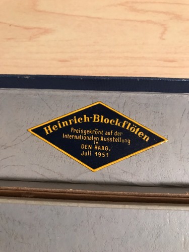 Original Vintage July 1951 Alexander Heinrich Blockflote  Light Brown Recorder