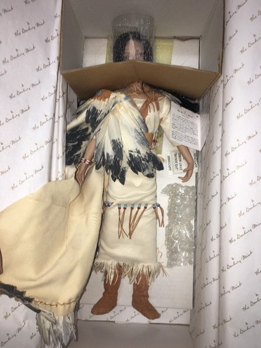 Native American Doll Bride Of The Plains Danbury Mint & Never Out Of Box 16”