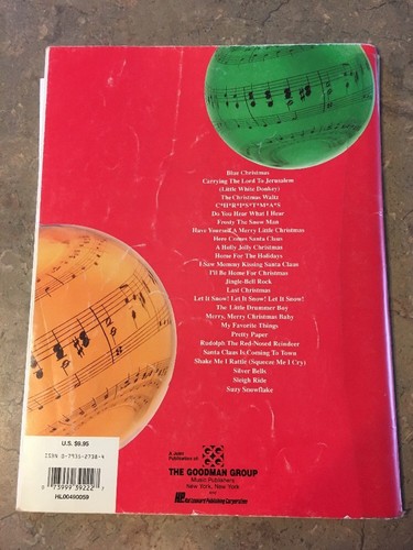 25 Christmas Songs How Leonard Music Book 1989