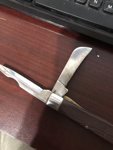 VINTAGE LL KLEIN TOOLS CHICAGO USA 2 BLADE FOLDING KNIFE