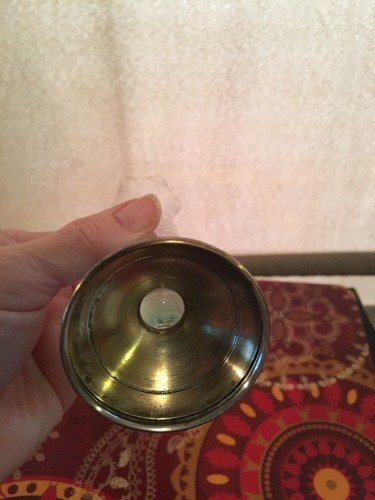 Sterling Silver & Cut Glass Crystal Bud Vase, 7 1/4