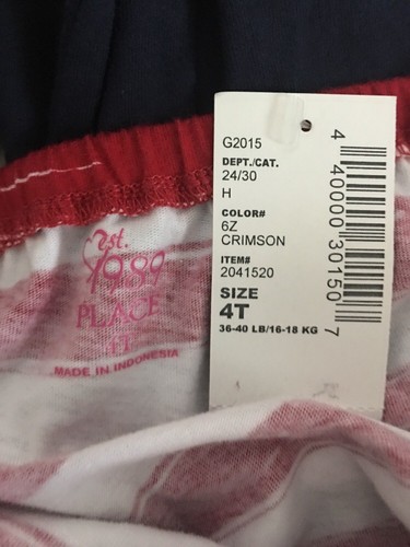 Girls CHILDREN'S PLACE Sleeveless Jumpsuit Striped Print Red/White/Blue NWT SZ4T