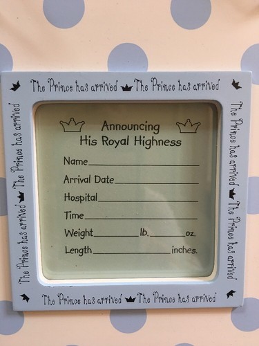 BIRTH Announcement PLAQUE~BABY BOY SHOWER GIFT~Personalize w/Name & Statistics!