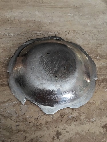 Vintage Silver Cast Iron Leaf Dish