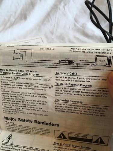 47 CHANNEL UNIVERSAL CABLE CONVERTER-TEMPEST 47(Untested) Vhf To Uhf